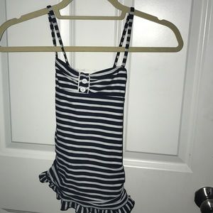 Lands end girls striped swimsuit